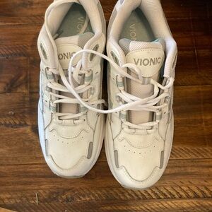 Vionic Walker White Blue Supportive Walking Shoes Women's 10.5 Orthopedic